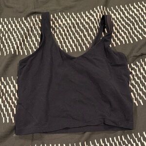 Black Athletic Crop Top
